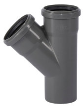 PP grenrør grå 75 mm x 45 gr